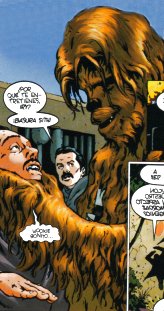 Chewie durante un 'incidente' antes de la boda de Luke y Mara