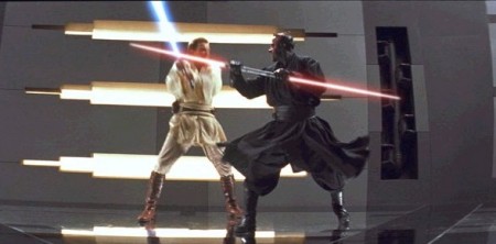 Maul pelea con Obi-Wan