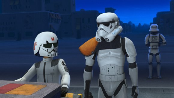 Kanan y Ezra disfrazados entran en el Complejo Imperial