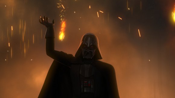 Darth Vader usa la Feurza para alzar los restos de los caminantes