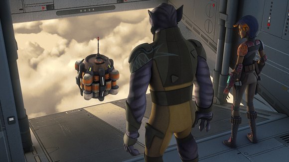 Sabine y Zeb lanzan los señuelos que le ha dado Lando