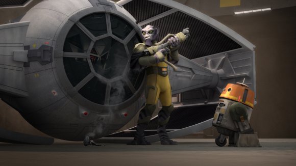 Zeb y Chopper localizan los Interceptores TIE de los Inquisidores Imperiales