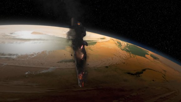 El Destructor Imperial cae en llamas sobre Ryloth