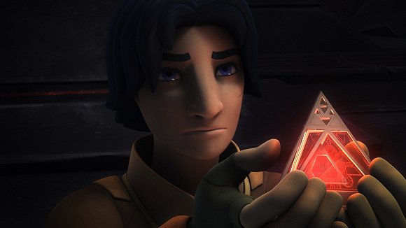 Ezra con el holocrón Sith