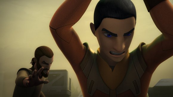 Kanan detiene a su alumno cuando, creyendo que es Darth Maul, se apresta a matar a un simple operario