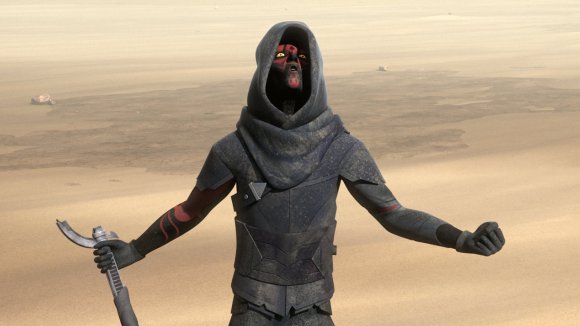 Darth Maul perdido en el desierto de Tatooine