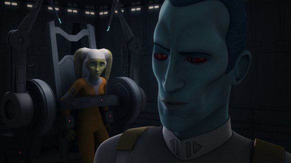 Thrawn dialogando con Hera