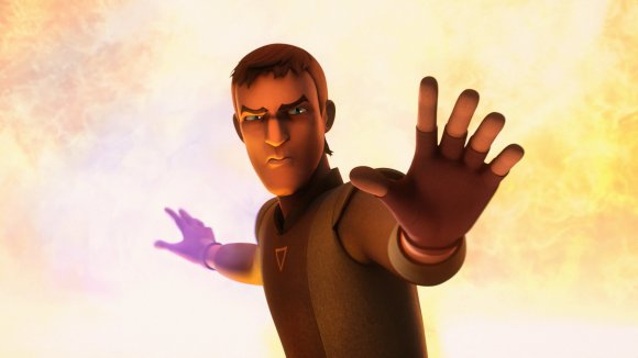 Kanan conteniendo la explosión con la Fuerza