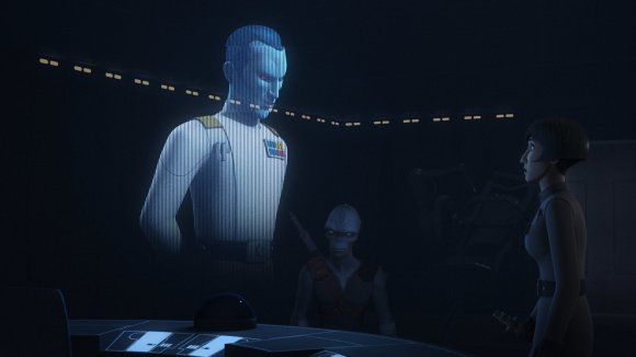 Thrawn informa a Pryce que se ocupará de ella a su regreso