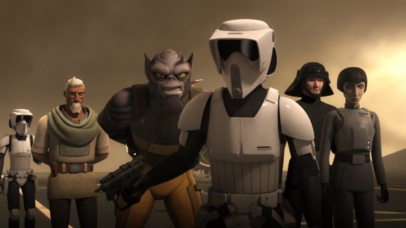 Ezra y sus amigos infiltrándose en la cúpula imperia