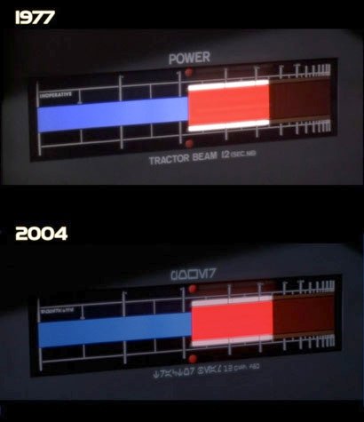 La versin de 1.977 no tena Aurebesh la de 2.004 si