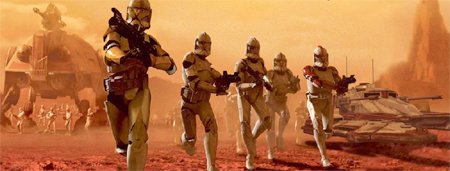 Una de las batallas de las Guerras Clon