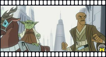 Windu y Yoda defienen Coruscant