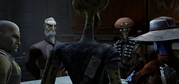 El Conde Dooku con su equipo de sucuestradores