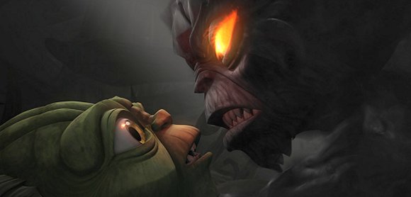 El Maestro Yoda enfrentado a su yo oscuro