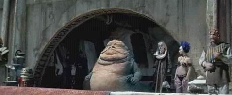 Jabba el Hutt en el estadio de Mos Espa