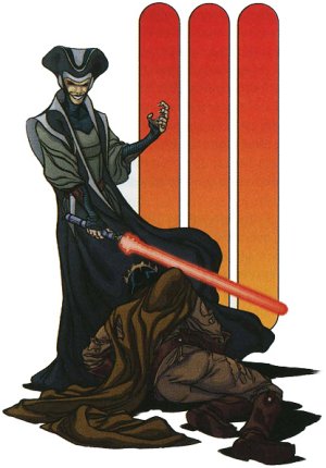 Un Inquisidor Imperial sometiendo a un Jedi