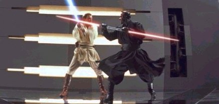Darth Maul en duelo con Obi-Wan