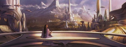 Ilustracin de Alderaan realizada para el Episodio III