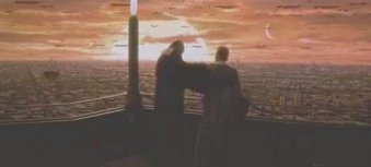 Qui-Gon Jinn y Obi-Wan Kenobi en Coruscant