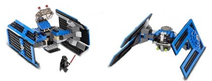 Las versiones de LEGO del TIE Avanzado y del TIE Droide
