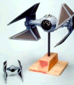 Los dos tipos de maquetas usadas para la filmaci