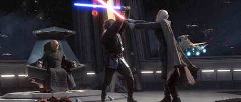 Anakin lucha contra Dooku